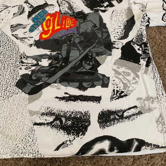 Vintage Free Style Glide All Over Graphic Tee Sz.XL Skater Y2K T-shirt - Picture 5 of 10
